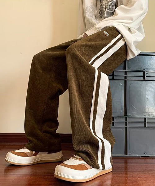 セール】SBG サイドストライプ ルーズシルエットパンツ（スラックス