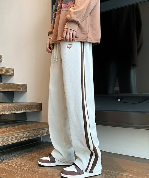 セール】SBG サイドストライプ ルーズシルエットパンツ（スラックス