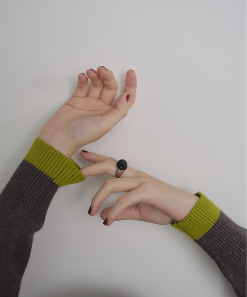 Shelly island（シェリーアイランド）の「バイカラークルーネックカーディガン（カーディガン/ボレロ・レディース・ブラウン/レッド/グレー・FREE）」の20枚目の写真