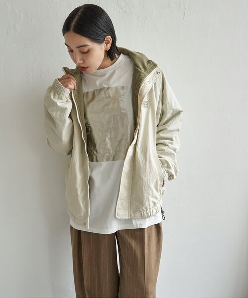 DISCUS ATHLETIC（ディスカス　アスレチック）の「DISCUS ATHLETIC 裏フリーススタンドブルゾン（ブルゾン・レディース・オフホワイト/ブラック/ベージュ・M/L）」の2枚目の写真