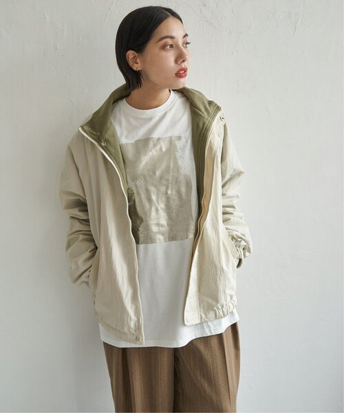 DISCUS ATHLETIC（ディスカス　アスレチック）の「DISCUS ATHLETIC 裏フリーススタンドブルゾン（ブルゾン・レディース・オフホワイト/ブラック/ベージュ・M/L）」の9枚目の写真