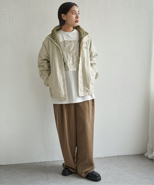 DISCUS ATHLETIC（ディスカス　アスレチック）の「DISCUS ATHLETIC 裏フリーススタンドブルゾン（ブルゾン・レディース・オフホワイト/ブラック/ベージュ・M/L）」の12枚目の写真