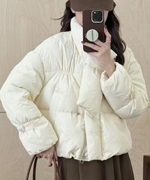 マフラー付き中綿ジャケット