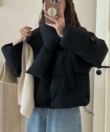 マフラー付き中綿ジャケット