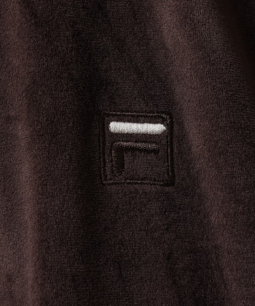 FILA（フィラ）の「FILA VEROUR JACKET フィラ ジップアップ ベロアジャケット（ブルゾン・レディース・ブラック/ワイン/ブラウン・M/L/XL）」の9枚目の写真
