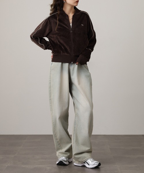 FILA VEROUR JACKET フィラ ジップアップ ベロアジャケット（ブルゾン