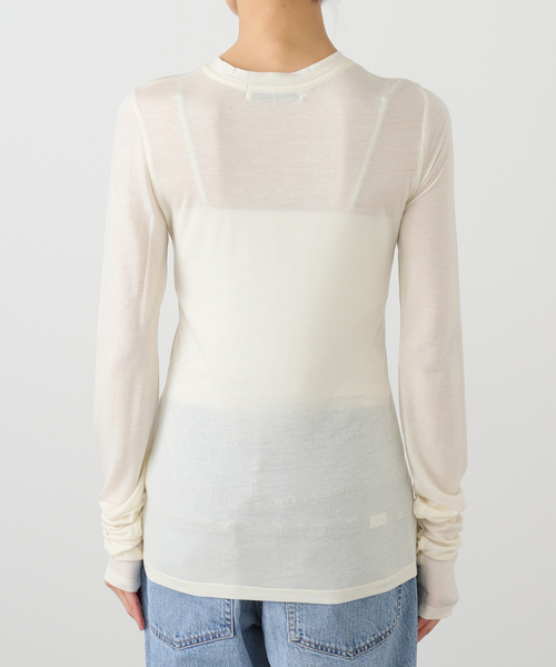 SAYAKADAVIS（サヤカディヴィス）の「SAYAKA DAVIS LONG SLEEVE TEE VCS41-TCJ：カットソー（Tシャツ/カットソー・レディース・アイボリー/レッド・SMALL）」の6枚目の写真