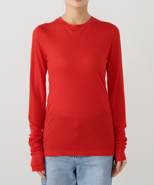 SAYAKADAVIS（サヤカディヴィス）の「SAYAKA DAVIS LONG SLEEVE TEE VCS41-TCJ：カットソー（Tシャツ/カットソー・レディース・アイボリー/レッド・SMALL）」の13枚目の写真