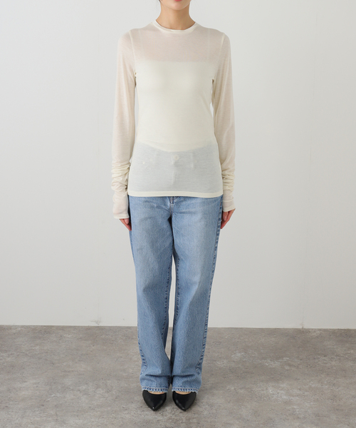 SAYAKADAVIS（サヤカディヴィス）の「SAYAKA DAVIS LONG SLEEVE TEE VCS41-TCJ：カットソー（Tシャツ/カットソー・レディース・アイボリー/レッド・SMALL）」の15枚目の写真