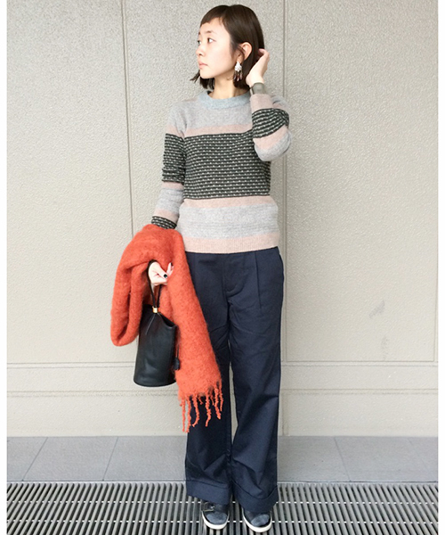 Sheta（シータ）の「柄ボーダーPO（ニット/セーター・レディース・ブルー/グリーン・FREE）」の10枚目の写真