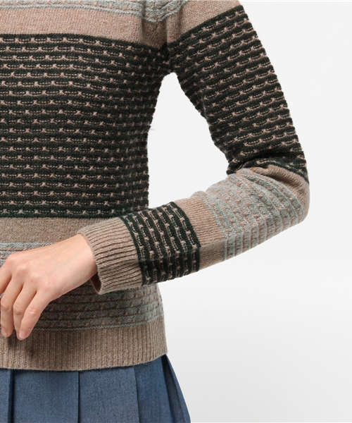 Sheta（シータ）の「柄ボーダーPO（ニット/セーター・レディース・ブルー/グリーン・FREE）」の7枚目の写真