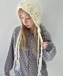 WEGO | WEGO/フラワーデザインニットボンネット(ハット)
