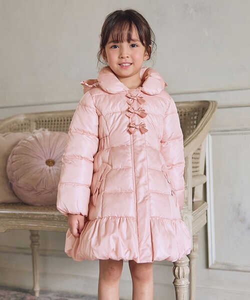 コート プレゼント Aライン ピンク フード取り外し/洗濯機可能】Aラインコート（ダウンジャケット/コート