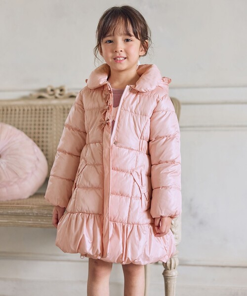 フード取り外し/洗濯機可能】Aラインコート（ダウンジャケット/コート