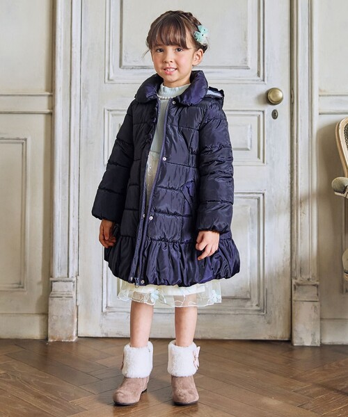 フード取り外し/洗濯機可能】Aラインコート（ダウンジャケット/コート