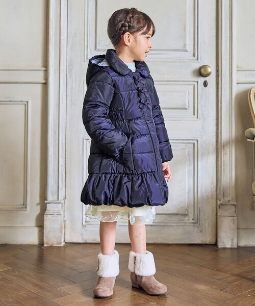 セール】【フード取り外し/洗濯機可能】Aラインコート（ダウン