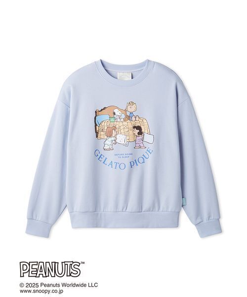 セール】【PEANUTS】オリジナルアート ワンポイント裏毛プルオーバー
