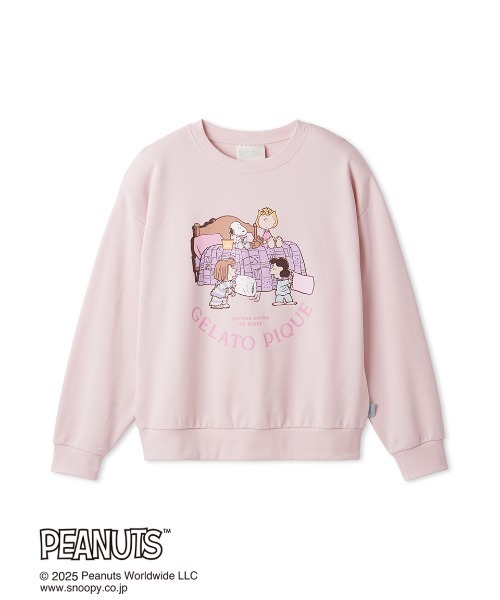 セール】【PEANUTS】オリジナルアート ワンポイント裏毛プルオーバー