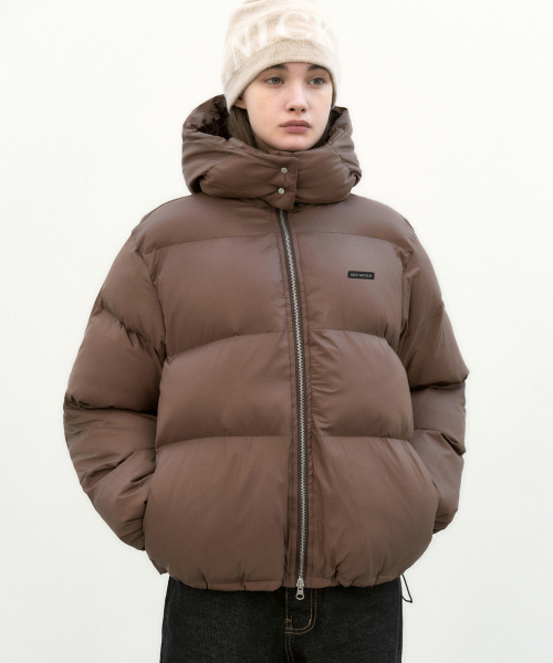 NICK&NICOLE(ニックアンドニコール)の「MINIMALISM HOODY PUFFER PADDING_BROWN(ダウンジャケット/コート・レディース・その他・FREE)」の1枚目の写真