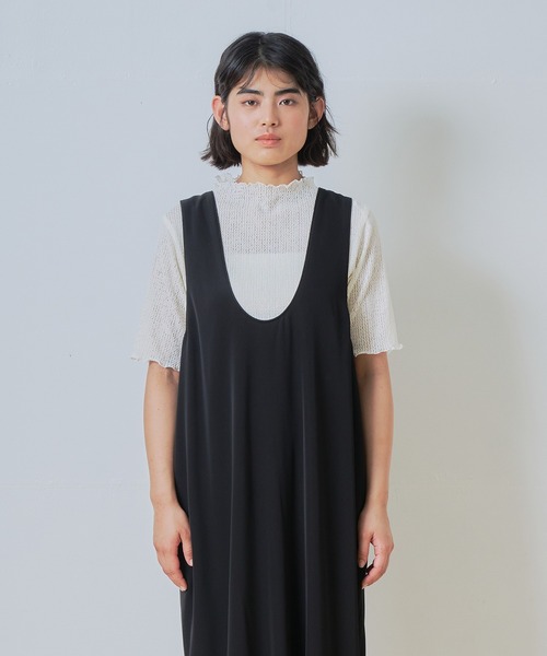 WHYTO.（ホワイト）の「「WHYTO. / ホワイト」Uネックコクーンドレス（ワンピース・レディース・ブラック/ブラック系その他・38/36）」の14枚目の写真