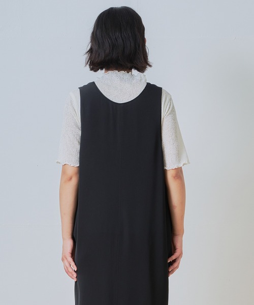 WHYTO.（ホワイト）の「「WHYTO. / ホワイト」Uネックコクーンドレス（ワンピース・レディース・ブラック/ブラック系その他・38/36）」の18枚目の写真