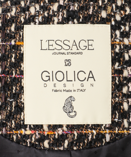 journal standard L'essage（ジャーナルスタンダードレサージュ）の「【SP】GIOLICAツイードWIDEジャケット（ノーカラージャケット・レディース・ブラック系その他・FREE）」の16枚目の写真