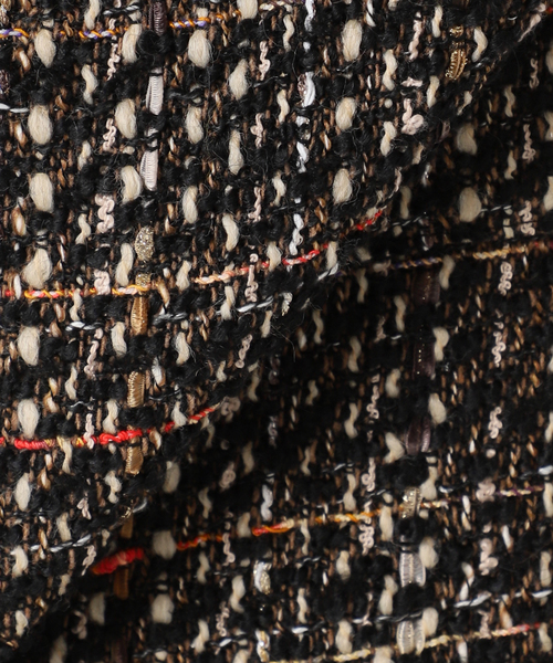 journal standard L'essage（ジャーナルスタンダードレサージュ）の「【SP】GIOLICAツイードWIDEジャケット（ノーカラージャケット・レディース・ブラック系その他・FREE）」の19枚目の写真