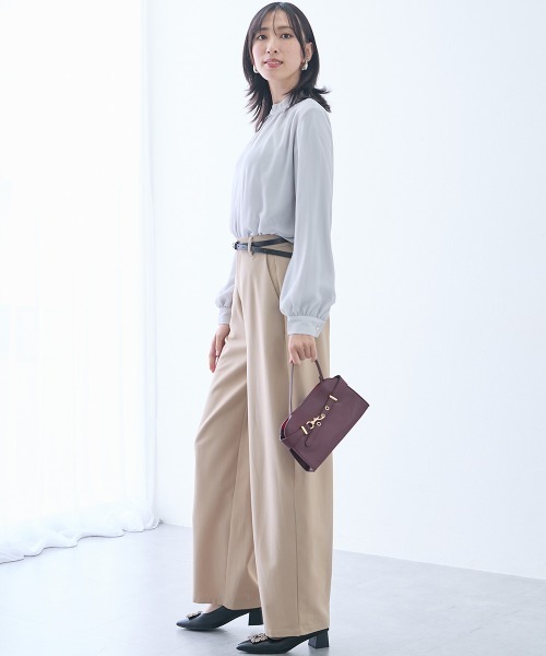 slattgir(スラットジール)の「高身長 裏起毛あったかハイネックブラウス(トールサイズ)(シャツ/ブラウス・レディース・グレー/ネイビー・TLL/TL/TM/T3L/T4L/T5L)」の14枚目の写真