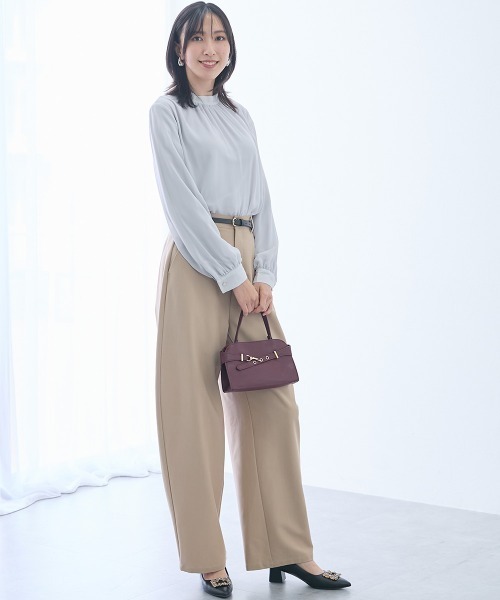 slattgir(スラットジール)の「高身長 裏起毛あったかハイネックブラウス(トールサイズ)(シャツ/ブラウス・レディース・グレー/ネイビー・TLL/TL/TM/T3L/T4L/T5L)」の15枚目の写真