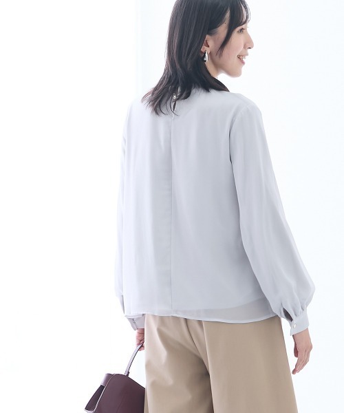 slattgir(スラットジール)の「高身長 裏起毛あったかハイネックブラウス(トールサイズ)(シャツ/ブラウス・レディース・グレー/ネイビー・TLL/TL/TM/T3L/T4L/T5L)」の17枚目の写真