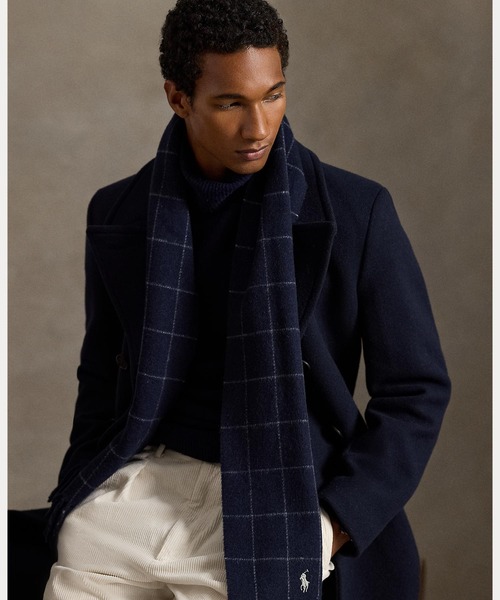 ウィンドウペン ウールブレンド マフラー（マフラー）｜POLO RALPH