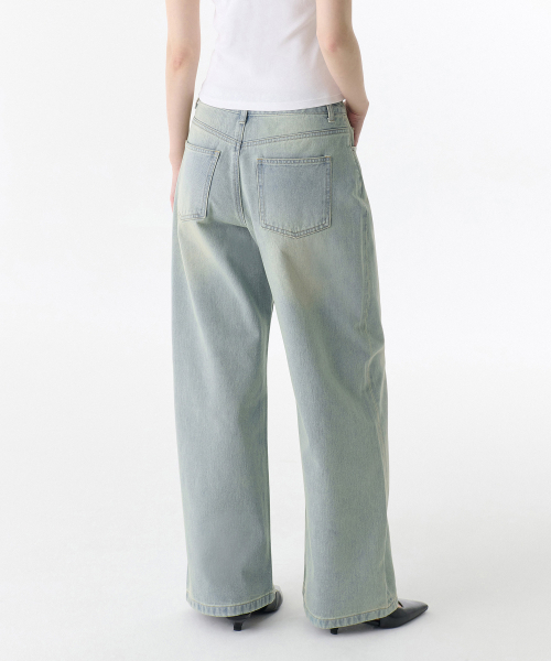 MUSINSA STANDARD WOMAN（ムシンサスタンダードウーマン）の「ウィメンズビッグブラシエクストラワイドデニムパンツ[ラスティスカイブルー]（デニムパンツ・レディース・その他・30/24/25/26/27/28/29）」の6枚目の写真