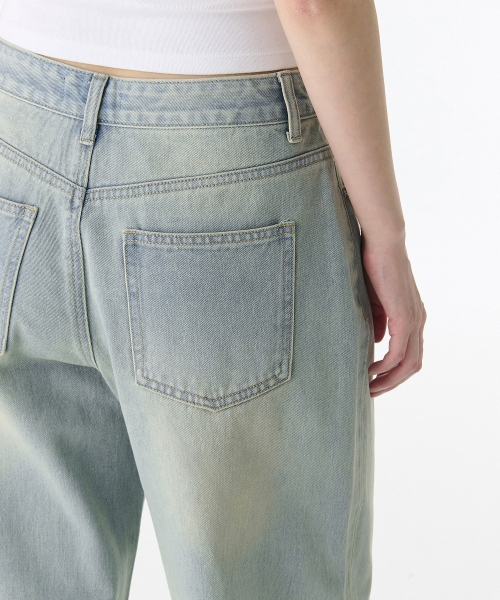 MUSINSA STANDARD WOMAN（ムシンサスタンダードウーマン）の「ウィメンズビッグブラシエクストラワイドデニムパンツ[ラスティスカイブルー]（デニムパンツ・レディース・その他・30/24/25/26/27/28/29）」の3枚目の写真
