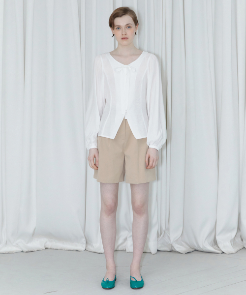 SINOON(シヌーン)の「ROUND HALF PANTS (BEIGE)(その他パンツ・レディース・ベージュ・SMALL/MEDIUM)」の4枚目の写真