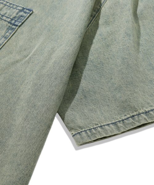TRILLION(トリリオン)の「ストーンウォッシングオーバーフィットデニム半袖シャツ(BEIGE BLUE)(シャツ/ブラウス・レディース・その他・MEDIUM/LARGE/X-LARGE)」の10枚目の写真