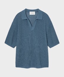 VTWO（ブイツー）の「Summer V Neck Collar Knit_Blue（ニット/セーター・メンズ）」