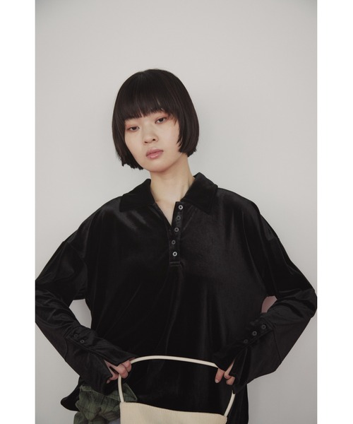duei(デュイ)の「ベロアポロトップス(ポロシャツ・レディース・ブラック/グリーン・FREE)」の22枚目の写真