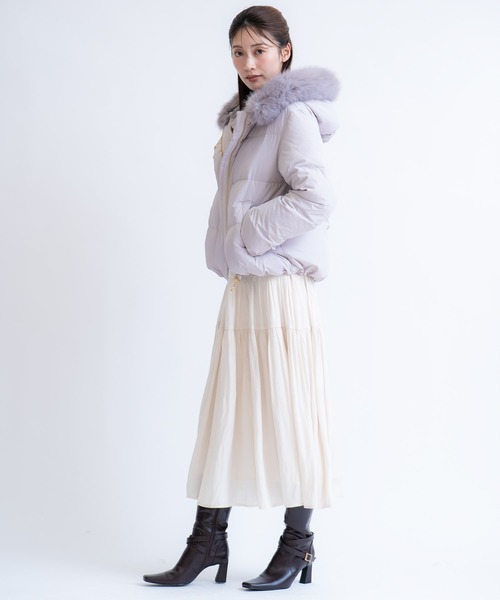 ファー付きショートダウンコート（ダウンジャケット/コート）｜NOELA