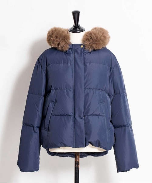 セール】ファー付きショートダウンコート（ダウンジャケット/コート
