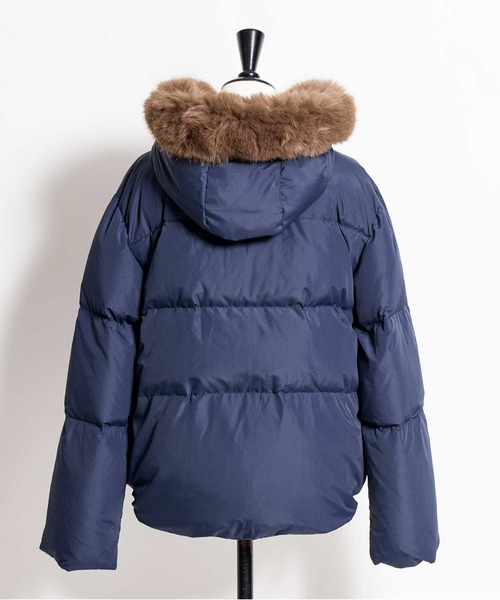 セール】ファー付きショートダウンコート（ダウンジャケット/コート
