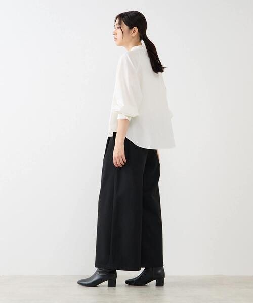 MELROSE claire(メルローズ クレール)の「【ストレッチクロスラグランブラウス】(シャツ/ブラウス・レディース・オフホワイト/ブラック/グリーン・FREE)」の6枚目の写真