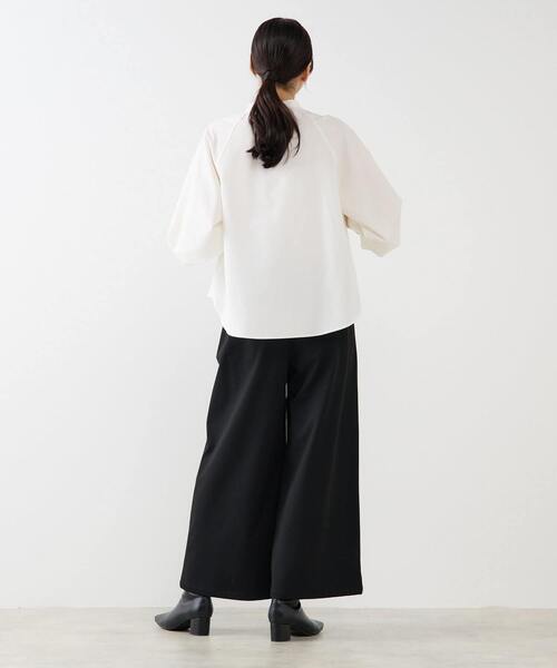 MELROSE claire(メルローズ クレール)の「【ストレッチクロスラグランブラウス】(シャツ/ブラウス・レディース・オフホワイト/ブラック/グリーン・FREE)」の7枚目の写真
