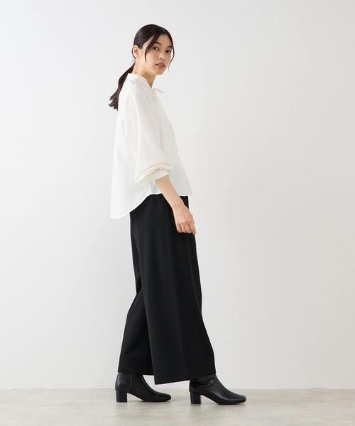 MELROSE claire(メルローズ クレール)の「【ストレッチクロスラグランブラウス】(シャツ/ブラウス・レディース・オフホワイト/ブラック/グリーン・FREE)」の9枚目の写真