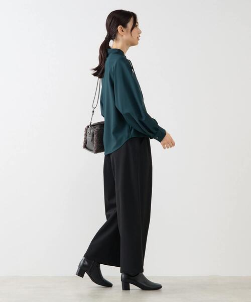 MELROSE claire(メルローズ クレール)の「【ストレッチクロスラグランブラウス】(シャツ/ブラウス・レディース・オフホワイト/ブラック/グリーン・FREE)」の16枚目の写真