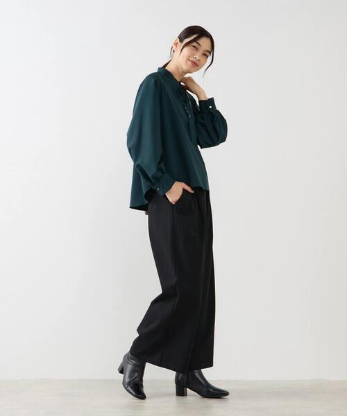 MELROSE claire(メルローズ クレール)の「【ストレッチクロスラグランブラウス】(シャツ/ブラウス・レディース・オフホワイト/ブラック/グリーン・FREE)」の17枚目の写真