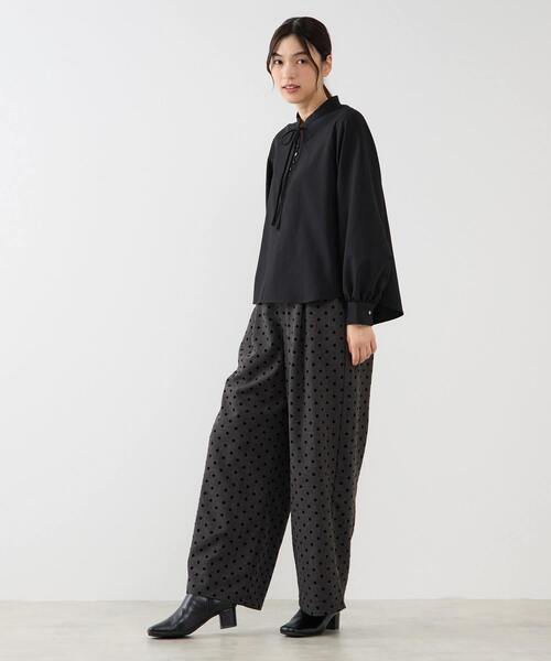 MELROSE claire(メルローズ クレール)の「【ストレッチクロスラグランブラウス】(シャツ/ブラウス・レディース・オフホワイト/ブラック/グリーン・FREE)」の19枚目の写真