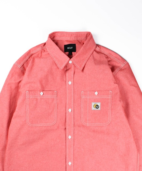 HUF（ハフ）の「【C-HUF2】【HUF/ハフ】TOTAL ECLIPSE CHAMBRAY SHIRT BU00229（シャツ/ブラウス・メンズ・ブラック/レッド・MEDIUM/SMALL/X-LARGE/LARGE/XX-LARGE）」の14枚目の写真