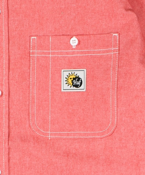 HUF（ハフ）の「【C-HUF2】【HUF/ハフ】TOTAL ECLIPSE CHAMBRAY SHIRT BU00229（シャツ/ブラウス・メンズ・ブラック/レッド・MEDIUM/SMALL/X-LARGE/LARGE/XX-LARGE）」の15枚目の写真