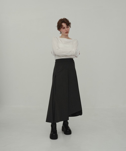 Asymmetry Tuck Skirt/アシンメトリータックスカート（スカート