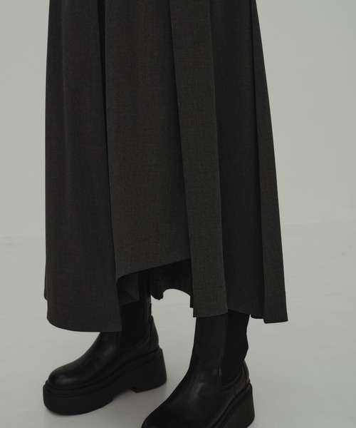 Asymmetry Tuck Skirt/アシンメトリータックスカート（スカート